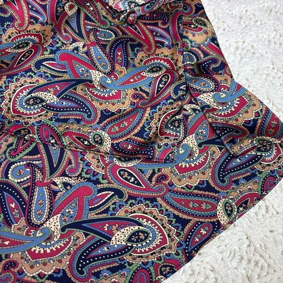 Prophecy Women's Paisley Print Long Sleeve Blouse Made in USA, VTG - Picture 5 of 11